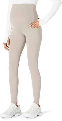 Amazon Essentials Damen Active FormFlex Buttery Soft Umstands-Leggings für Yoga und Workout, hoher Bund, volle Länge, Taupe, M