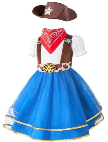 Lito Angels Girls Cowgirl Costume Set with Bandana and Hat | Western Style, Bandana, Hat, Fancy Dress Up, Halloween Dress Up, Birthday Party