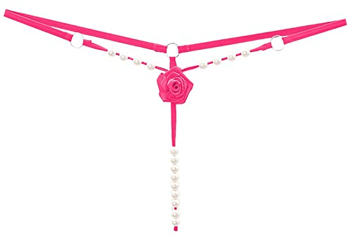 Générique String Perles pour Femme Culotte Ouvert en Dentelle String Sexy Slips Lingerie Confortable pour Cadeau Saint-Valentin Fête