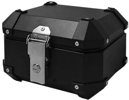 kowaku Motorcycle Top Case 10L Motorcycle Rear Top Box Anti Losing Stable Storage Trunk for Scooter Travel Equipment, Black
