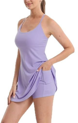 La robe active dos nu ultime pour le contrôle du ventre, conçue pour l'exercice et les pauses faciles aux toilettes, les pauses pour le yoga et le tennis, lilas, 4XL
