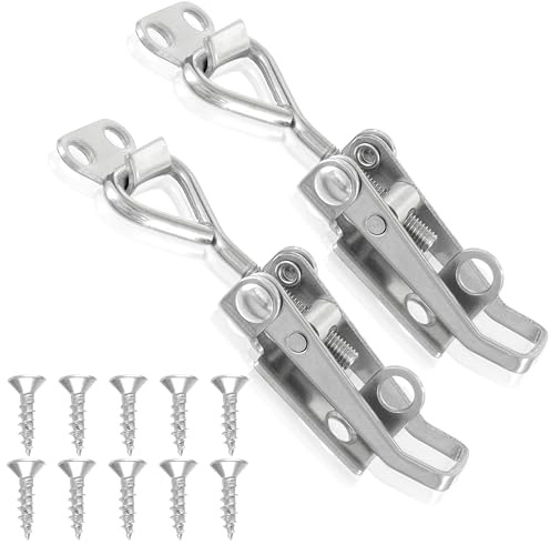 cddcwz 2 PCS Spannverschluss Klein aus Edelstahl GH-4001 mit Schlüsselloch