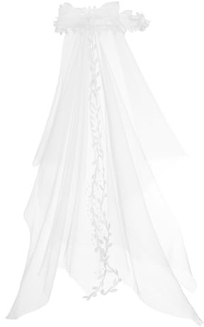 Holibanna Braut Blumenkranz mit Schleier Leichter Eleganter Haarschmuck für Hochzeit und Junggesellinnenabschied Künstliche Blüten Romantisches Stirnband für Verschiedene Frisuren