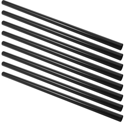 FIXOSHEE 8 Tubos Redondos de Hierro Negro para Perchero y Zapatero Tubos de Montaje Desmontables de 16 MM Diámetro y 40 CM Accesorios Resistentes para Armario Portátil en Dormitorio y