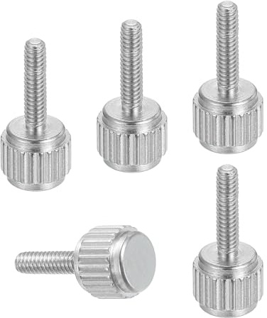 QUARKZMAN 5 Pcs Tornillos M2 X 8 Mm Para Calibrador Vernier, Tornillos De Cabeza Plana Acero Inoxidable Con Moleteado, Pernos De Cabeza Redonda Métrica Con Moleteado, Manual