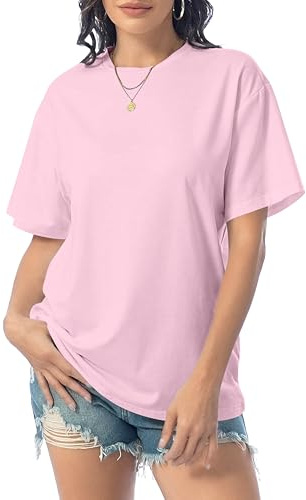 DUOEASE T Shirt Donna Casual Basic Manica Corta Maglietta Donna Elegant Girocollo Estate Oversize Top