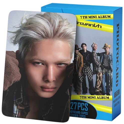 127 PCS Album THE SIN : Vanish Photocards 55 PCS Lomo Cards Set 72 PCS Stickers Postcard Gift Merchandise for Boys and Girls (B)