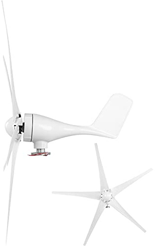 TOPINCN Generador de Viento de 800 W, Kit de Turbinas Eólicas Pequeñas de 5 Aspas, Equipo de Energía Industrial de Baja Vibración para Terrazas/casas, Aspas de 23,6 (48V)
