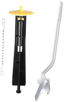 Gralara Kit de válvula de descarga de inodoro con manija y depósito de descarga, repuestos para tanque de inodoro, fácil de instalar, compatible con K-1188998, Amarillo