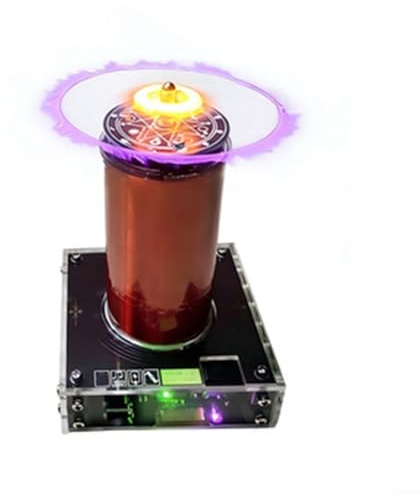 PLLSSTC Altoparlante al plasma con 5.0, kit bobina di modulazione musicale wireless, audio ad alta definizione ed effetti visivi per l'educazione scientifica, nero