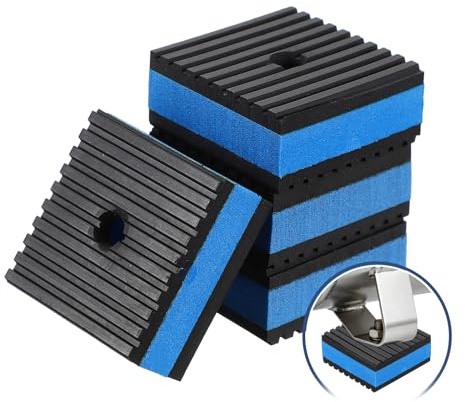 QUARKZMAN 4 Stück Gummi Anti-Vibrations Pads 2 x 2 x 7/8 Eva Pads | Vibrationsdämpfer, Hochleistungs, Mit Vorgebohrtem Loch, Für HVAC Waschmaschinen Kompressoren Laufbänder Klimaanlagen
