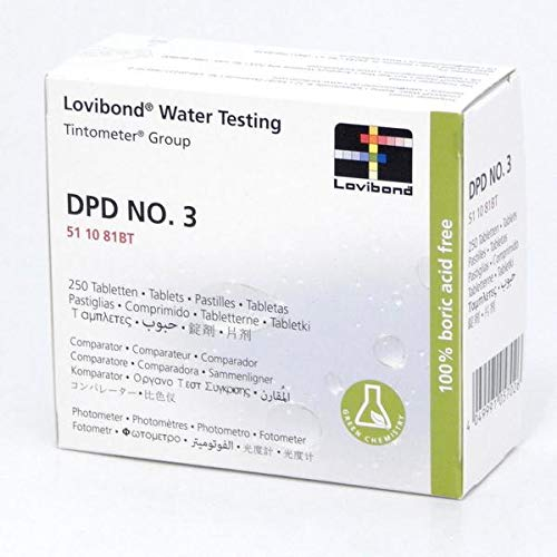 Certikin - DPD No 3 Total Chlorine Tablets | Precise Dosing & Long Shelf Life | Photometer & Comparator Compatible | Eco-Friendly Chemistry | High Accuracy, Multicoloured, 250 Pack