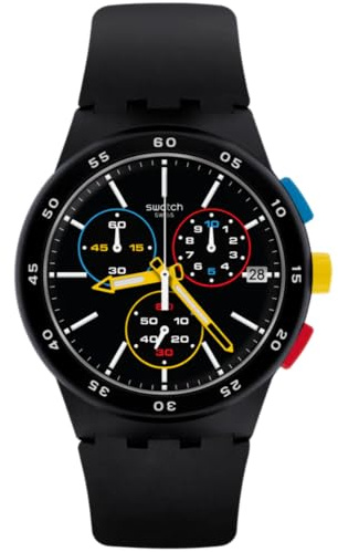 Swatch HerrenArmbanduhr Chronograph Quarz Silikon SUSB416