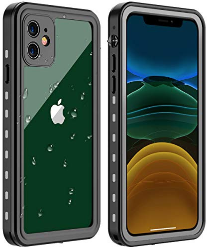 AICase wasserdichte Schutzhülle für Apple iPhone 11, [IP68-zertifiziert] 360 ° Schutz, wasserdicht, stoßfest, staubdicht, schneefest, für Apple iPhone 11