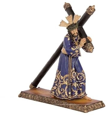 Figura Jesus Cristo Gran Poder Resina Pintada a Mano 20 cm