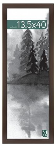 MCS Museum Poster Frame 13.5x40 Espresso Woodgrain, Vertical & Horizontal Wall Hanging Large Picture Frame for Photos, Posters & Art Prints (1-Pack)