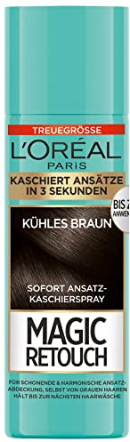 L'Oréal Paris Ansatz-Kaschierspray für stufenlose und natürliche Übergänge, Kaschiert Ansätze bis zur nächsten Haarwäsche, Magic Retouch, Kühles Braun, 1 x 90 ml