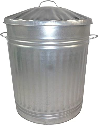 STAR SUPPLIES 90 Litre STRONG Extra Large Metal Dustbin For Kitchen House Garden Storage Unit Bin (Galvanised) With Lid