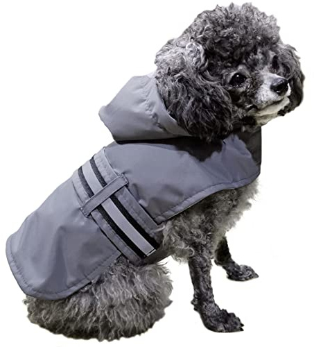 LeerKing Hunderegenmantel mit weichem Futter Regenjacke Wasserdicht Regenmantel Hund für kleine, mittlere und große Hunde Länge 11 bis 71 GY XXS