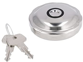 AKF Tankdeckel mit Schloss Ø40mm, Chrom-Optik - für Simson S50, S51, SR50, SR80, KR51 Schwalbe, SR4 Vogelserie - IWL