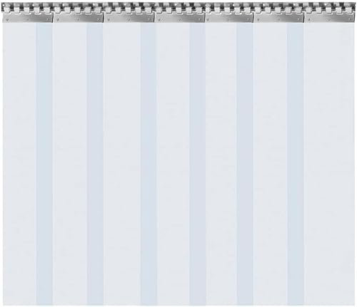 Strip Curtain PVC Tape Curtains, Curtain Laminate Curtain Ideal for Pedestrian Door/Chiller/Coldroom 1 x 2m - 7PCS Transparent Door Curtain For Bedroom Living Room Bathroom