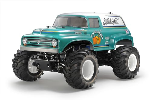 Tamiya 58725 1:10 RC Squash Van 4WD GF-02 – fjärrstyrd bil, fordon, modelltillverkning, montering, hobby, RC byggsats, omålad