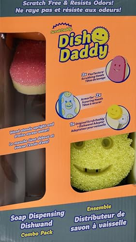Scrub Daddy Dish Daddy - Esponja dispensadora de jabón, Paquete Combinado