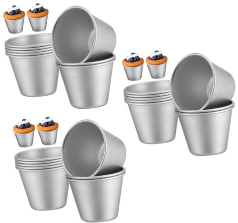 IMIKEYA 24piezas Moldes Para Pudding y Muffins Moldes De Pastel Antiadherentes Para Hornear Tazas Para y Pudding Utensilios De Repostería Para Tartas y Postres Caseros