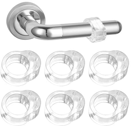 Butées de Porte 6 Pièces Transparent PVC Protection Poignée Stop Porte Butee de Portes Interieur Amortisseur pour Protéger Murs, Fenêtres, Meubles (Style 1)