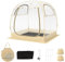 COSTWAY Transparentes Zelt, Pop Up Zelt mit wetterfestem Schutzdach, faltbares Sportzelt, PVC-Zelt, Outdoor-Bubble-Zelt mit Tragetasche und Bodenmatte für Sportveranstaltungen, Angeln, Camping