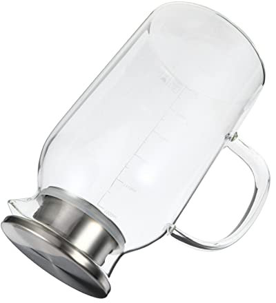 PRETYZOOM Brocca in Per Acqua Da 1800 Ml Con Manico Capacità Per Succhi Birra Tè Freddo