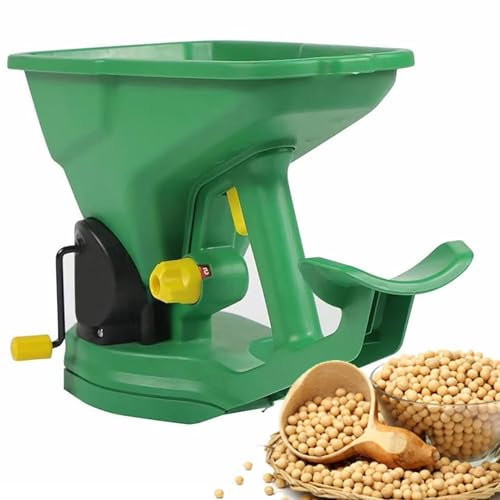YZRDCXM Portable Rotary Lawn Spreader,Handheld Power Spreader,grass seed spreader 1.5L with 5 Gear Adjust, Small Seed Dispenser, Manual Gardener Planter,for Gardens Lawns Farms Fertilizer