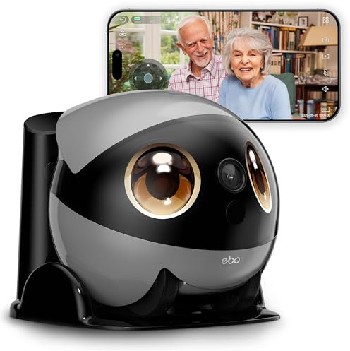 Enabot EBO Air 2 Plus Home Robot Camera: GPT & Gemini Powered 3K FamilyBot | with AI Chat Mode | Whole-Home Mobility, Two-Way Video, Custom Facial Image, Night Vision, Auto-Recharge, Long-Distance Gift