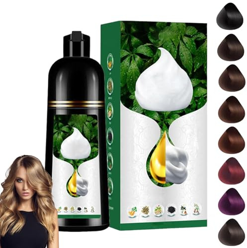 Tinta per capelli a base vegetale, tinta in schiuma a lunga tenuta a base vegetale, estratto vegetale puro, crema colorante per capelli da 500 ml, formula delicata (Viola)