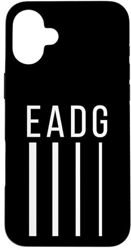 EADG Guitare Basse 4 Cordes Blanc Coque pour iPhone 16 Plus