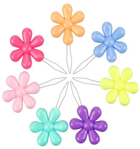 Healeved Infila Ago a Forma di Fiore 30 Pezzi in Rame, Facile da Infilare, per Progetti di Cucito e Artigianato Creativo Colore Casuale