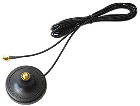O13CS WLAN Antennenkabel Verlängerung 3m – RP-SMA Stecker auf RP-SMA Buchse, Vergoldete Reverse SMA Verbindung, Inkl. Standfuß für Stabilität