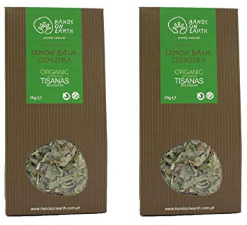 Hands on Earth Organic Lemon Balm Tea 2x20g (0.70oz) / Loose Leaves/Serves 48 Cups (Pack of 2)