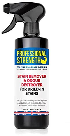 Professional Strength Dried-In Stain Remover, Removes Stubborn and Dried in Stains with no Scrubbing Required