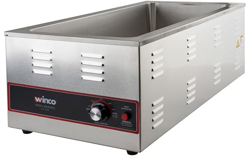 Winco Electric Portable Food Pan Warmer, 1500 W, 120V, 4/3 Size