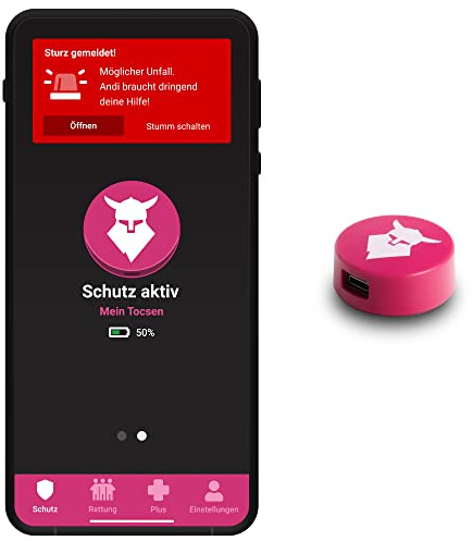 uvex Tocsen Crashsensor - für Fahrradhelm, Skihelm und Reithelm - wiederaufladbar - pink - one size