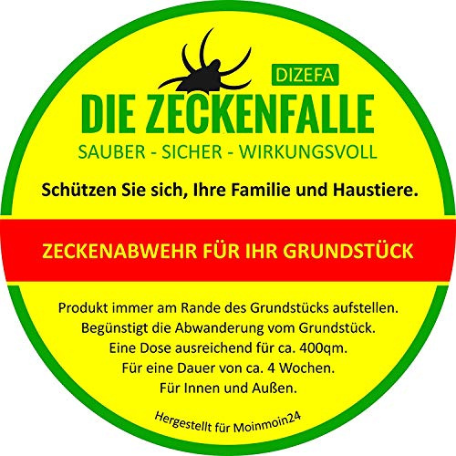 Dizefa Zeckenfalle (3 Dosen) – Innovatives System zur Zeckenabwehr im Garten – Lockwirkung ohne Chemie