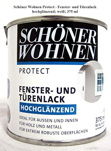 Protect Fenster- und Türenlack - Alkydharzlack, hochglänzend, weiß, 375 ml