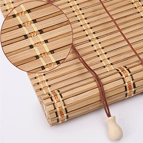 Pxzybd Tende a Rullo in bambù 60cm 70cm 80cm 90cm 100cm 120cm, Cortina di bambù per Interni/Esterni, Tende a Pacchetto, Tapparella Traspiranti, Tende Avvolgibili, Tende da Sole,W×H-70x120cm/28x47in
