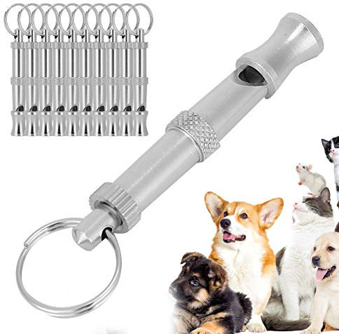 LIZEALUCKY 10er-Pack Hundepfeifen-Training, um das Bellen zu stoppen, damit Hunde zu Ihnen kommen, Ultraschall mit einstellbaren Frequenzen, Sitzerinnerung, Repell, Silent Bell Control Tool