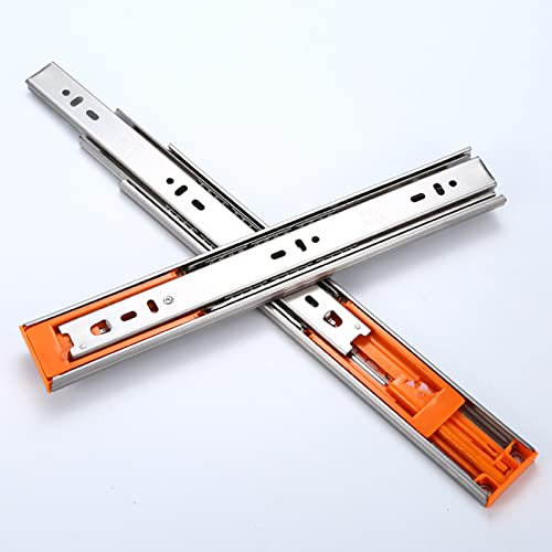 Tudere schubladenschienen 1 Paar 2er Set kugelauszug schubladenauszug auszüge für schubladen laufschienen teilauszug inkl. schraubenset schubladenführungen Schreibtisch(2er Set) (14in/35cm)