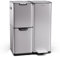 Klarstein Tiyo 3-in-1 Mülleimer - 60L Küchen-Abfalleimer mit Pedale & Soft-Close-Deckel, Edelstahl, herausnehmbare Eimer, Trennsystem, Aufkleber