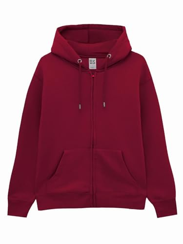 CHEMAGLIETTE! Felpa con Cappuccio e Zip Uomo - Maglia Tuta Felpata Cotone, Felpe da Lavoro Maglie Senza Cappuccio Tinta Unita Stampabili, Polsini in Costina Basic Hooded