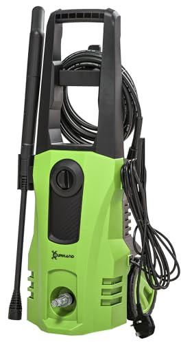 DURHAND 1800W High Pressure Washer, 150 Bar Pressure, 510 L/h Flow, High-Performance Portable Power Washer Jet Wash Cleaner with 6M Hose, Snow Foam Bottle for Garden, Car, Furniture, Green