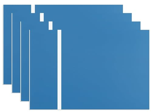 sculpfunDIY 4 Stück lasergraviertes Acryl Kunststoff 20 x 30 cm lasergravierte Schilderkollektion für Gartenschilder, Balkone, Bürotürschilder, Wandschilder blaues Schild graviert weiß